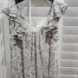 Rebecca Taylor chiffon print blouse
